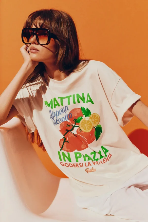 Piazza Graphic Cotton T-Shirt