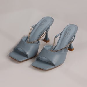 Stylish Open-Heel Sandals with Chain Strap