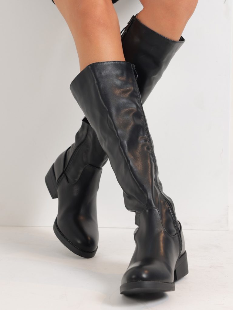 Modern Zip Knee Boots