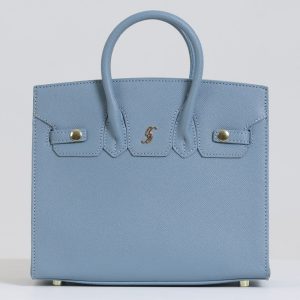 Stylish Medium Leather Bag with Decorative Strap