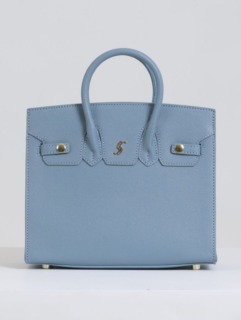 Stylish Medium Leather Bag with Decorative Strap
