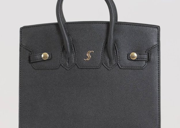 Stylish Medium Leather Bag with Decorative Strap