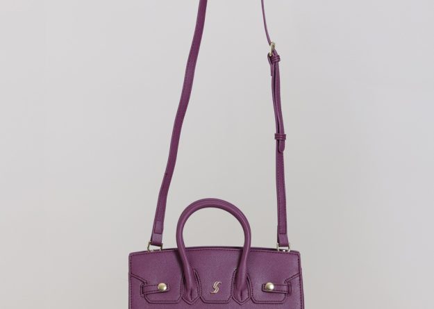 Stylish Small Bag with Gold Detail and Strap