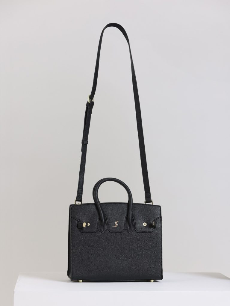 Stylish Small Bag with Gold Detail and Strap