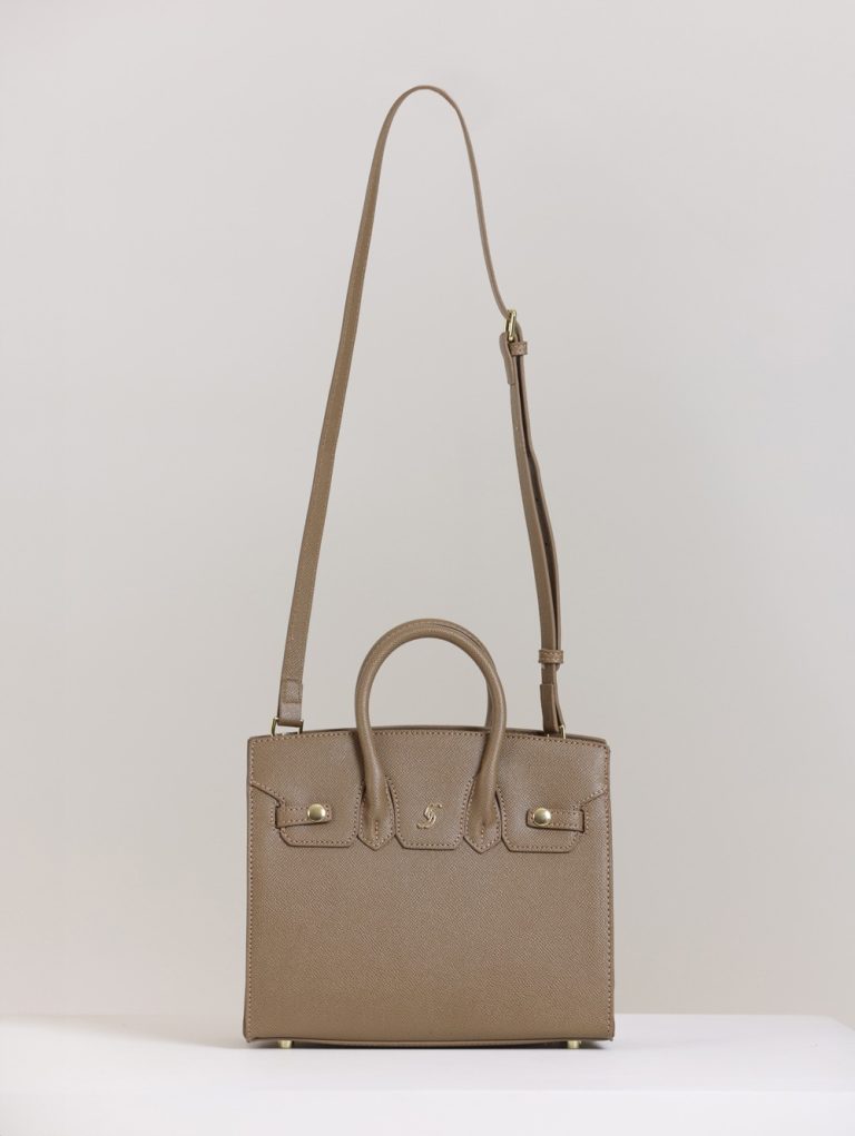 Stylish Small Bag with Gold Detail and Strap