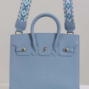 Stylish Medium Leather Bag with Decorative Strap