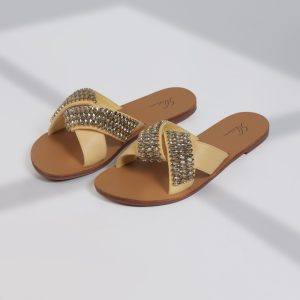 SC-B023 / Flat Crystal Slippers