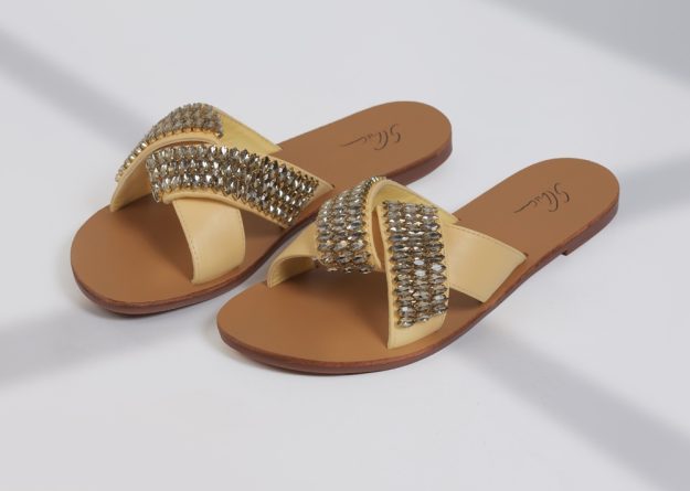 SC-B023 / Flat Crystal Slippers