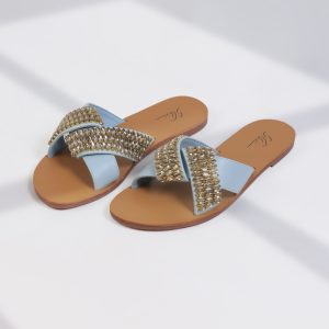 SC-B023 / Flat Crystal Slippers