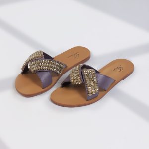SC-B023 / Flat Crystal Slippers