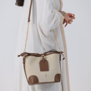 Premium Bucket shoulder bag With Belt and small Wallet