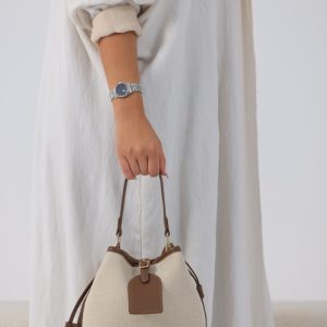 Premium Bucket shoulder bag With Belt and small Wallet