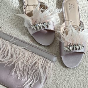3566-3 / Feathered Elegance Crystal Slippers