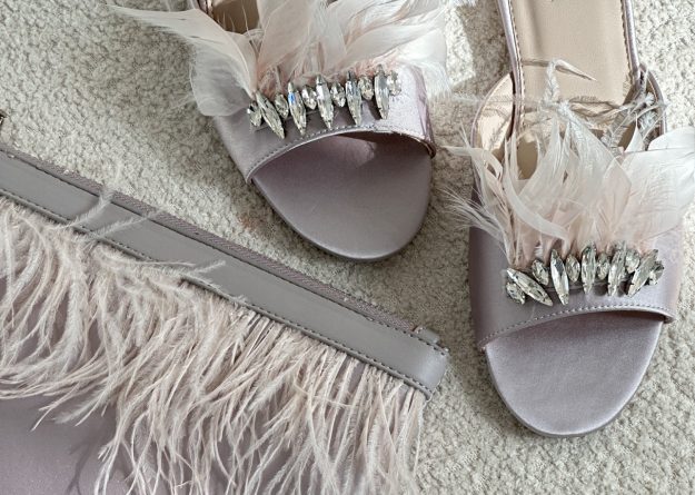 3566-3 / Feathered Elegance Crystal Slippers