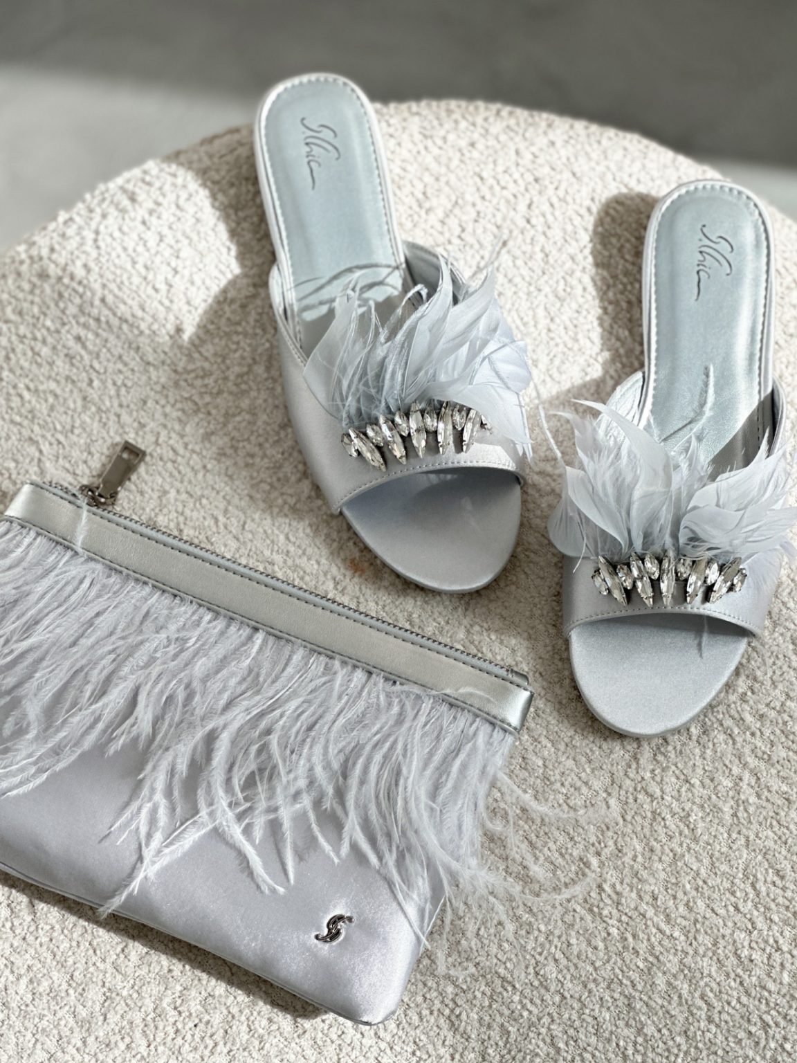 3566-3 / Feathered Elegance Crystal Slippers