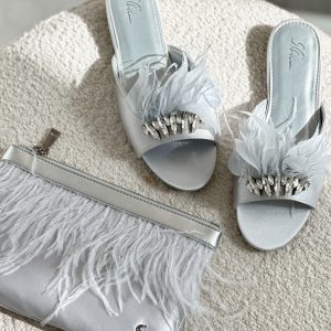 3566-3 / Feathered Elegance Crystal Slippers