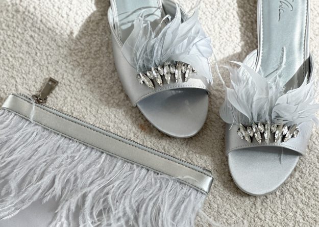 3566-3 / Feathered Elegance Crystal Slippers