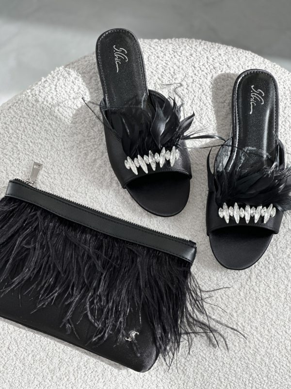 3566-3 / Feathered Elegance Crystal Slippers