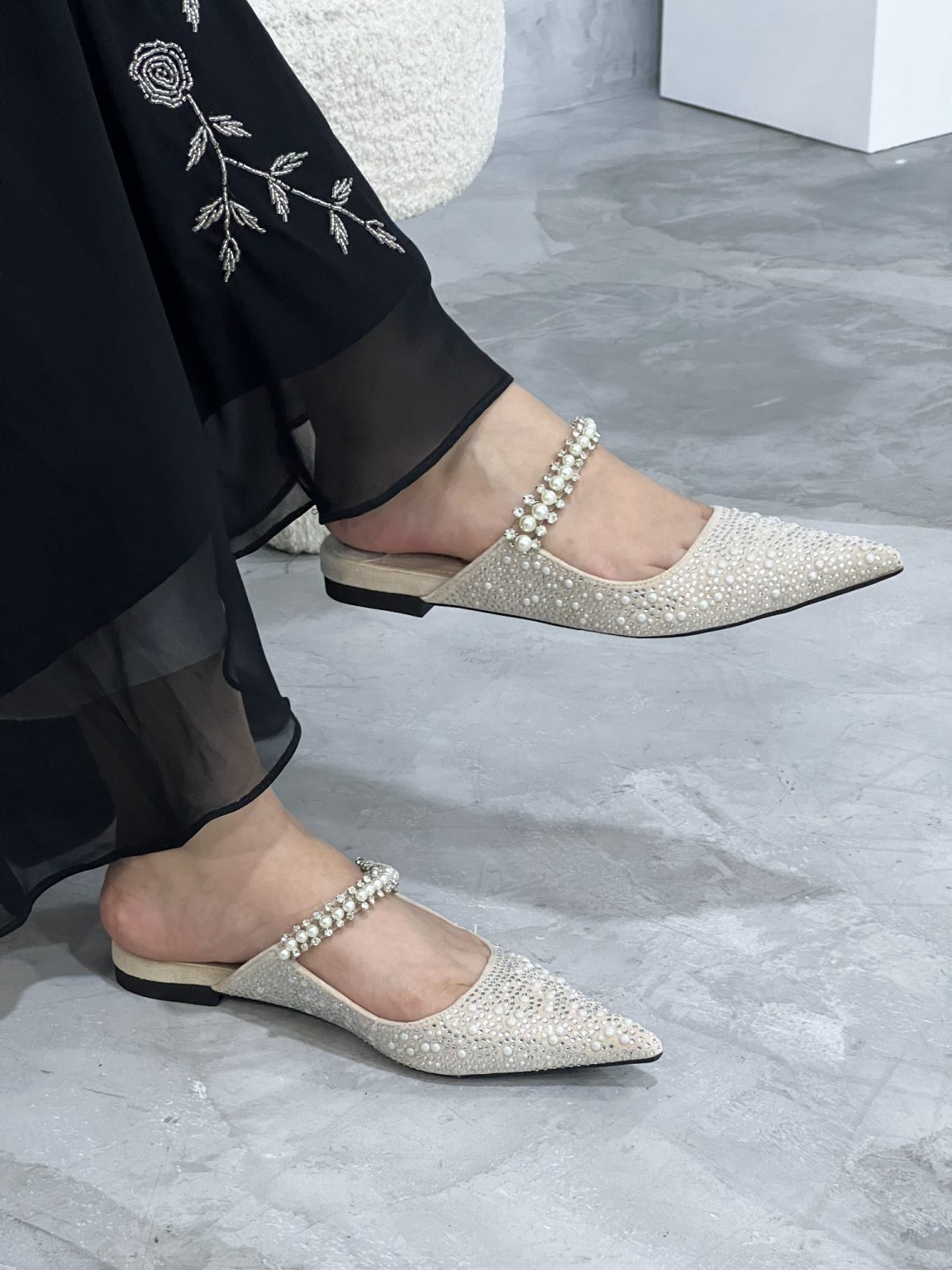 898-1/Pearl Essence Crystal Flats