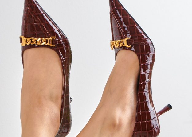 3611-10 / Golden Accented Elegance Heels