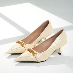 3611-10 / Golden Accented Elegance Heels