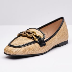 Golden Threads Flats Slip on Shoes
