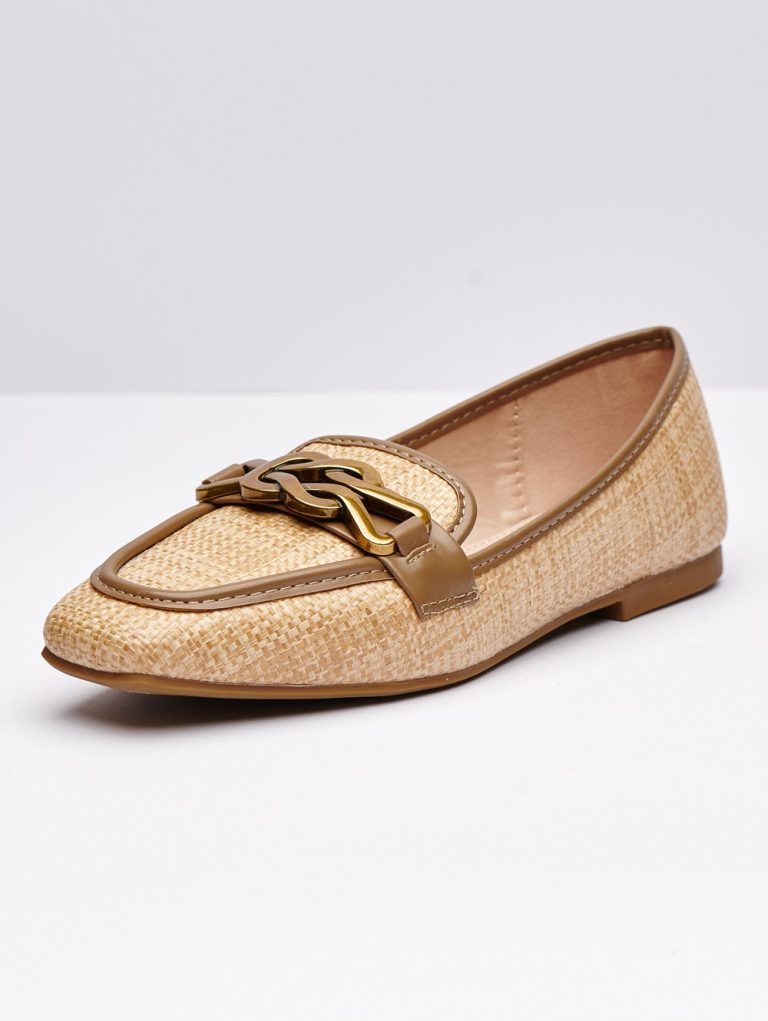 Golden Threads Flats Slip on Shoes