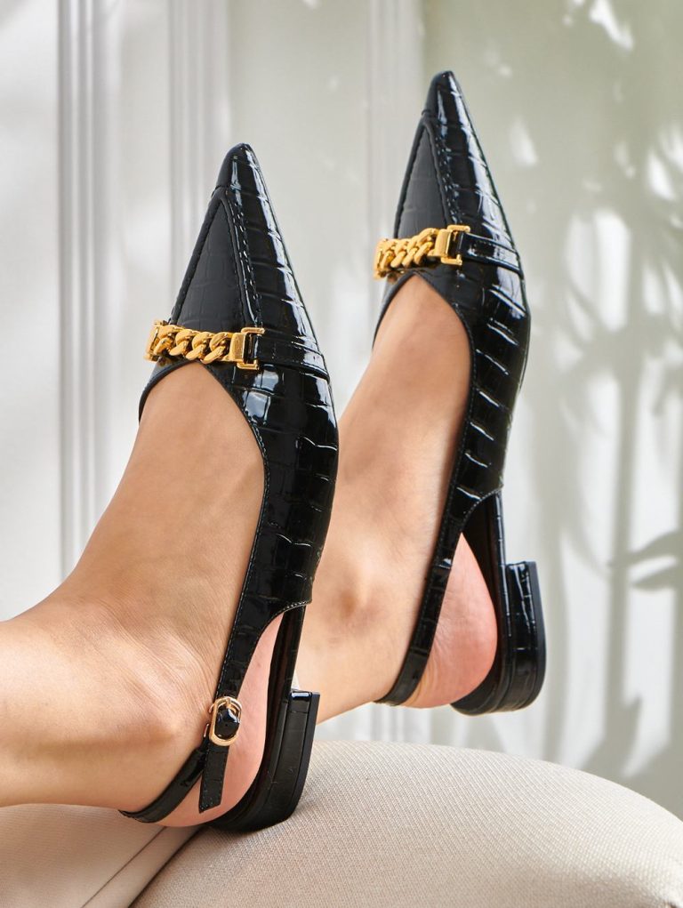 911-1 / Chain Slingback Sandals