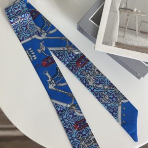 Elegant Blue Bag Scarf