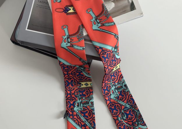 Trendy Orange Bag Scarf