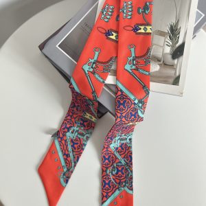 Trendy Orange Bag Scarf