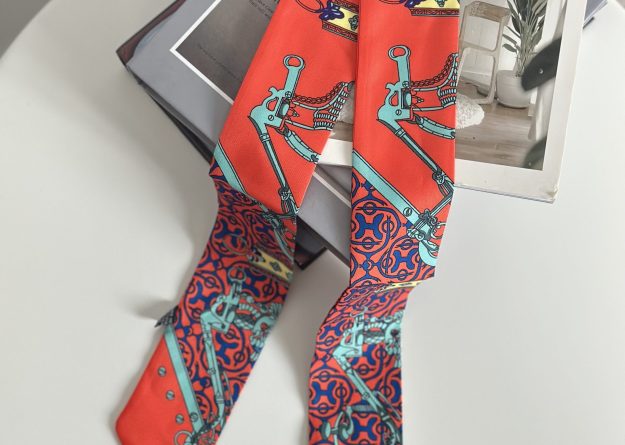 Trendy Orange Bag Scarf