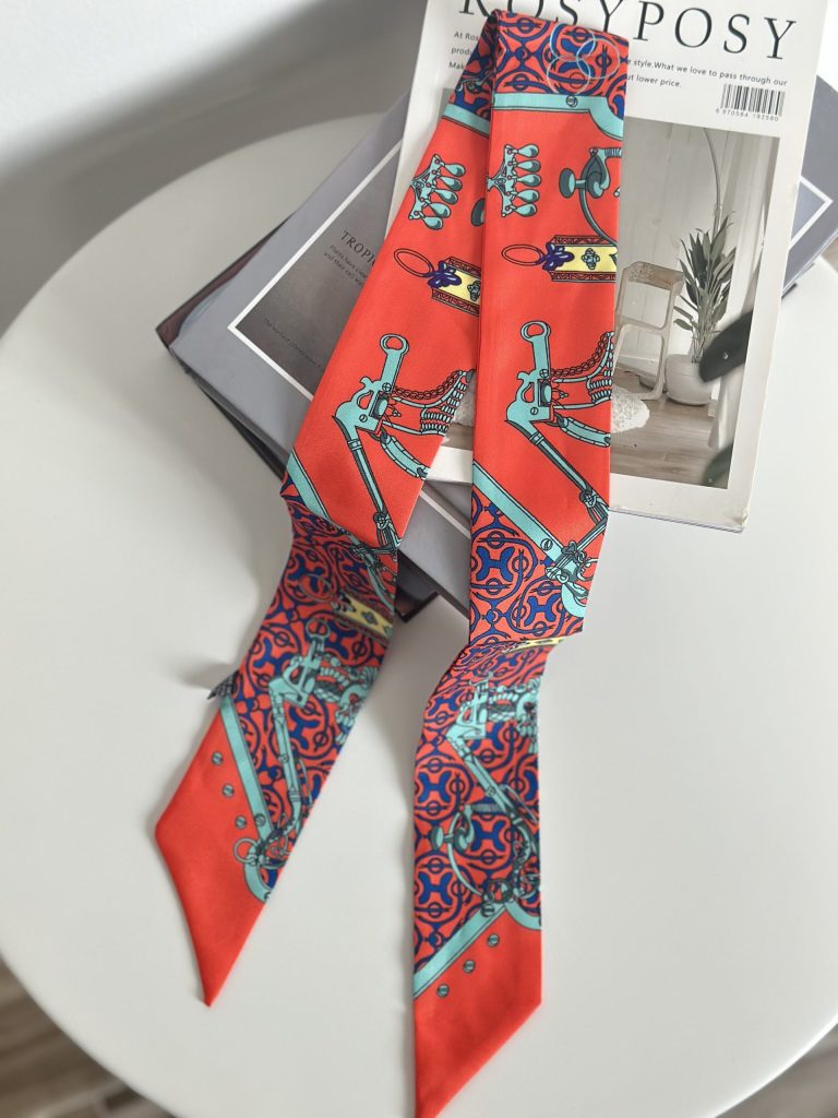 Trendy Orange Bag Scarf