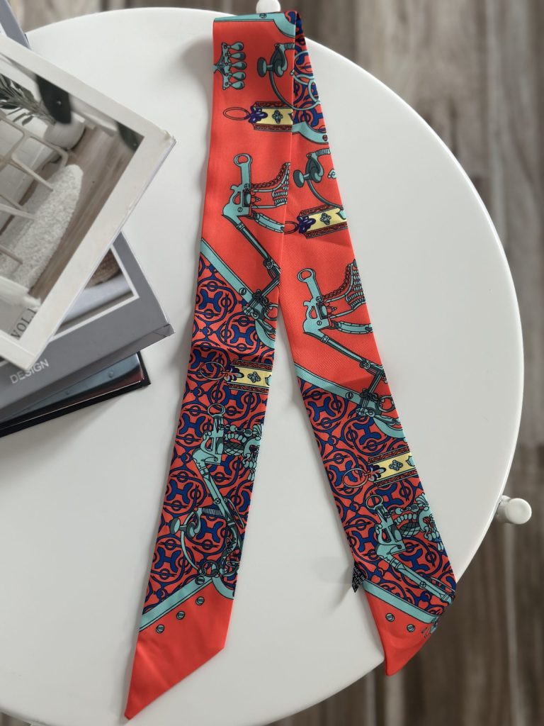 Trendy Orange Bag Scarf