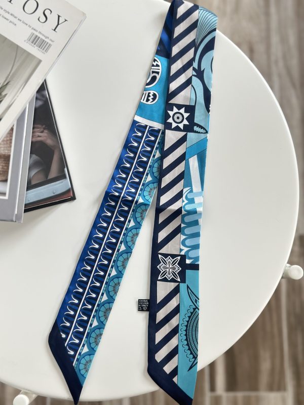 Azure Mosaic Bag Scarf