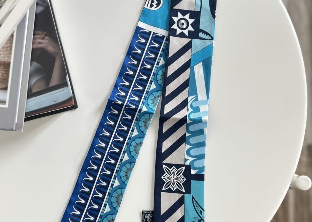 Azure Mosaic Bag Scarf