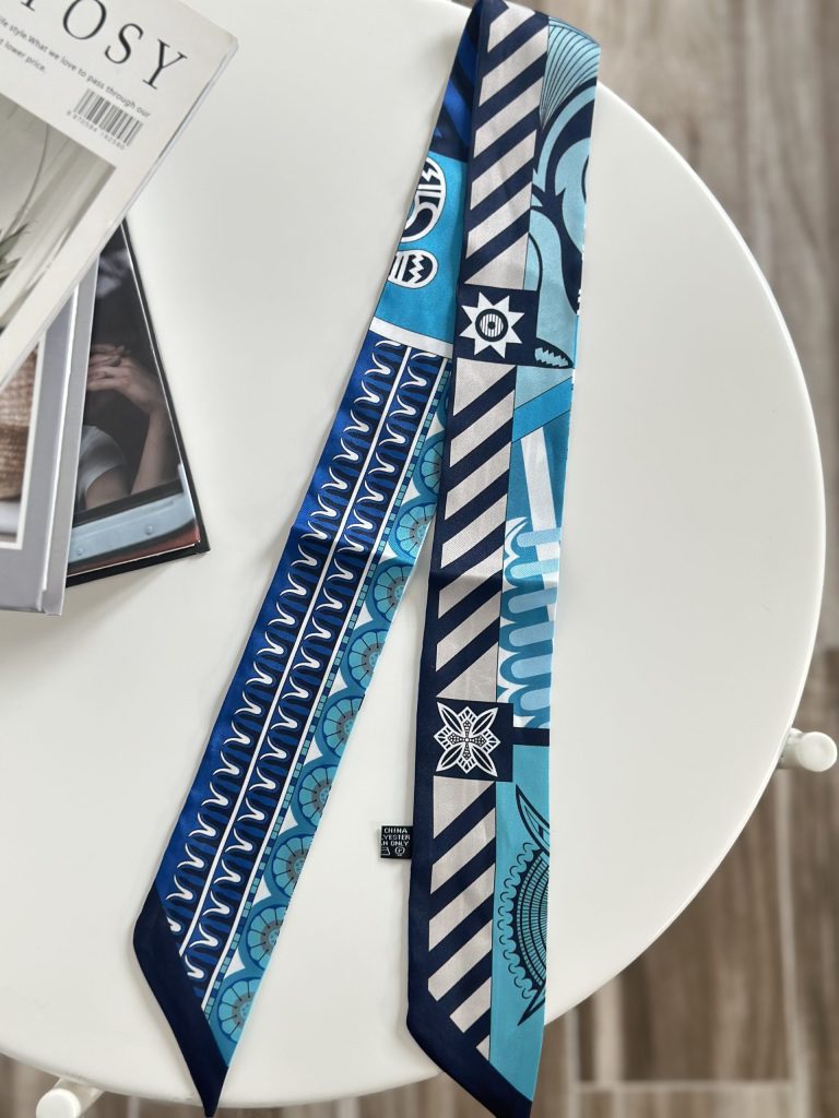 Azure Mosaic Bag Scarf