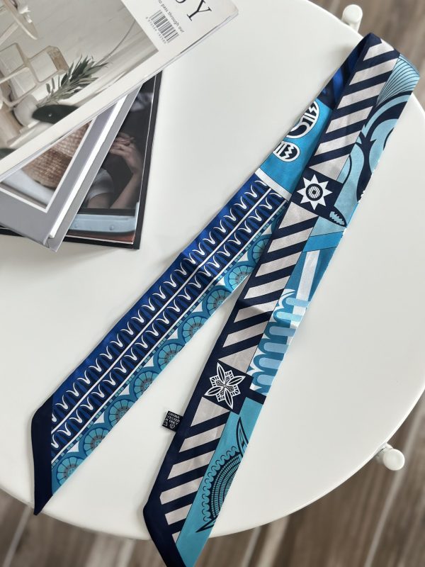 Azure Mosaic Bag Scarf