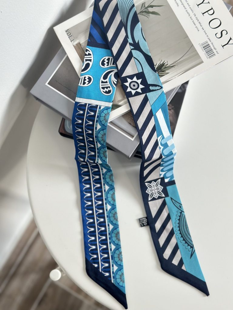 Azure Mosaic Bag Scarf