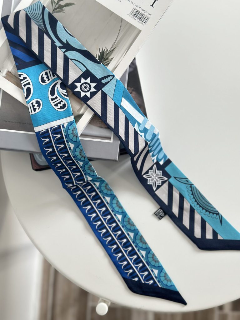 Azure Mosaic Bag Scarf