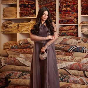 Elegant Sheer Sleeve Jalabiya