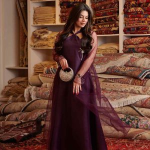 Elegant Sheer Sleeve Jalabiya