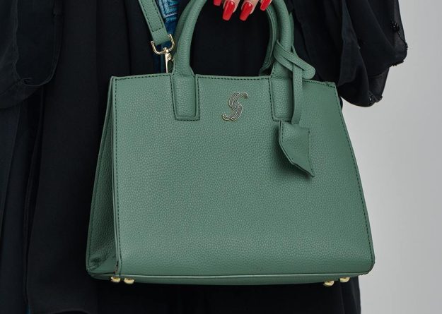 Stylish Leather Structured Carryall Handbag