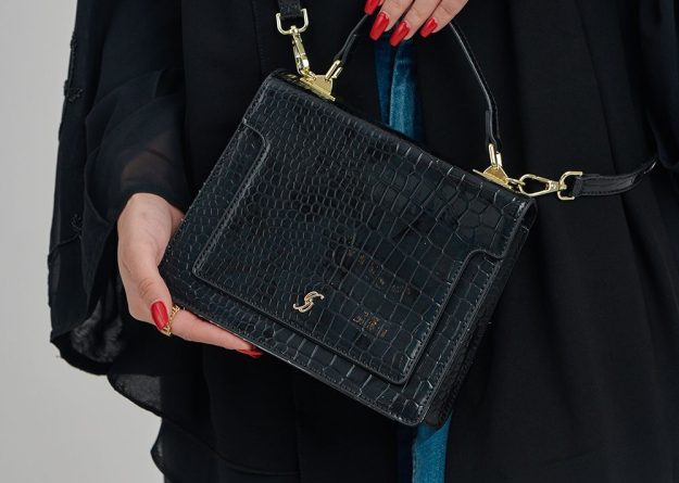 Chic Croc-Embossed Structured Handbag