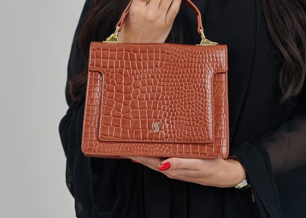 Chic Croc-Embossed Structured Handbag