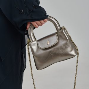 Elegant Mini Structured Top-Handle Handbag