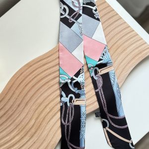 Elegant Multi-Colored Bag Scarf