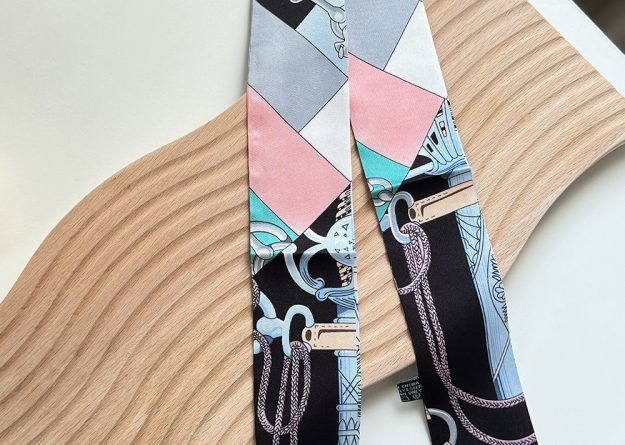 Elegant Multi-Colored Bag Scarf