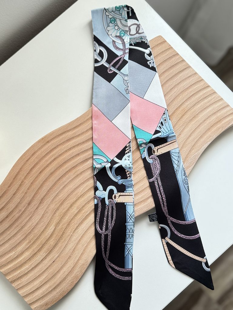 Elegant Multi-Colored Bag Scarf