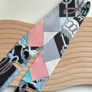 Elegant Multi-Colored Bag Scarf